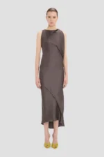 Kyra Midi Dress In Ore