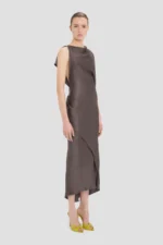 Kyra Midi Dress In Ore - Image 2