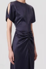 Bela Midi Dress In Midnight - Image 3