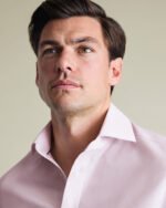 Non-Iron Stretch Greenwich Weave Stripe Shirt - Pink - Image 3