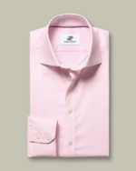 Non-Iron Stretch Greenwich Weave Stripe Shirt - Pink