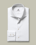 Non-Iron Stretch Greenwich Weave Shirt – White