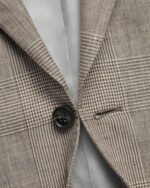 Linen Check Suit - Mocha - Image 4