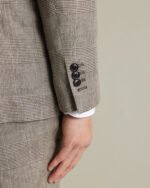 Linen Check Suit - Mocha - Image 3