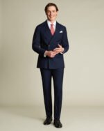 Double Breasted Italian Suit - Dark Navy